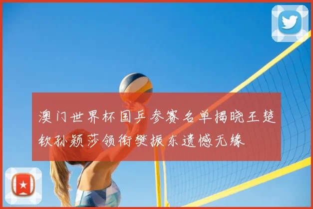 澳门世界杯国乒参赛名单揭晓王楚钦孙颖莎领衔樊振东遗憾无缘